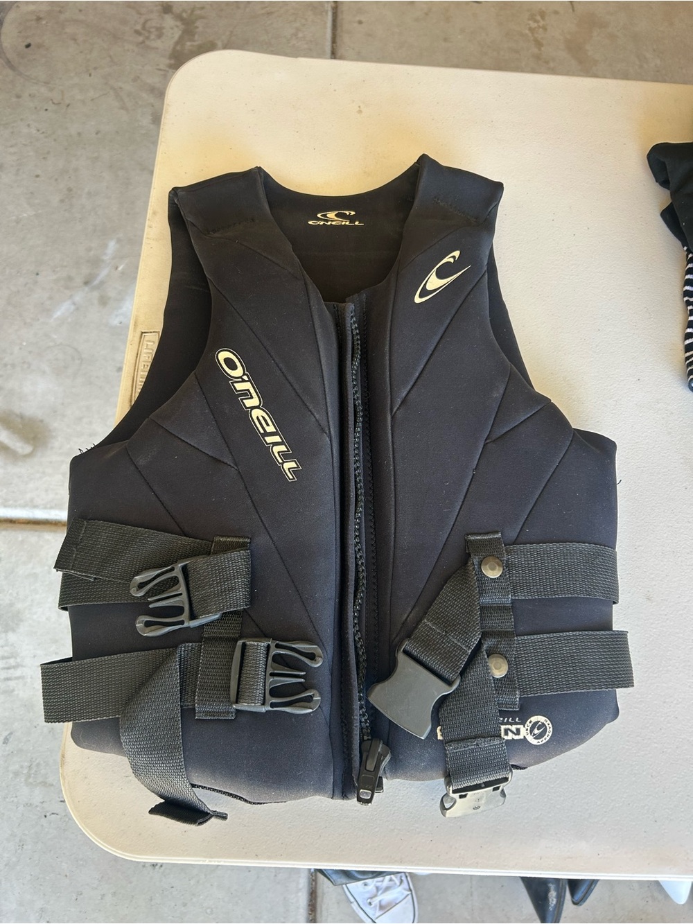 O'Neill Black Neoprene Women's Life Vest with Adjustable Straps